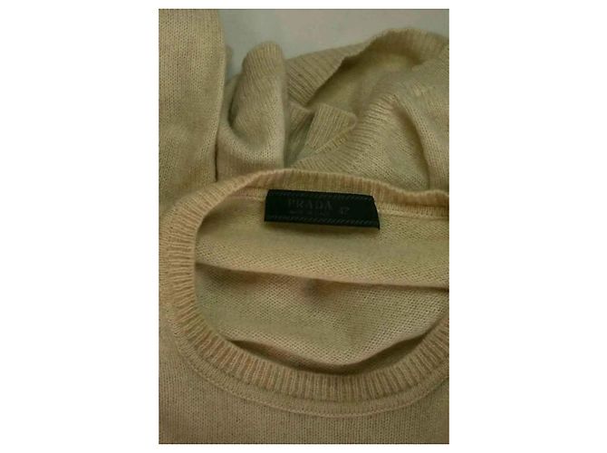 Jersey Prada de cashmere beige - vista 5