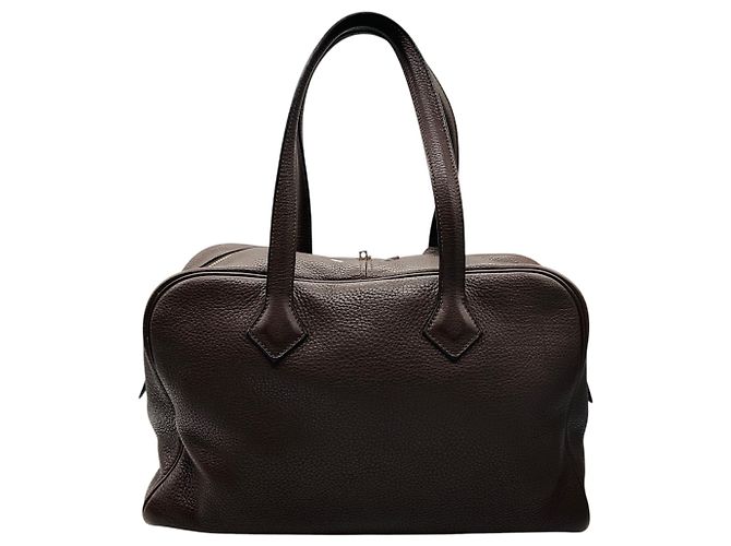 Borsa a mano Victoria in pelle Clémence marrone 2007 di Hermès - vista 3