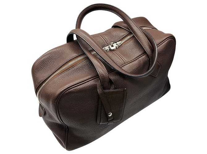 Borsa a mano Victoria in pelle Clémence marrone 2007 di Hermès - vista 5