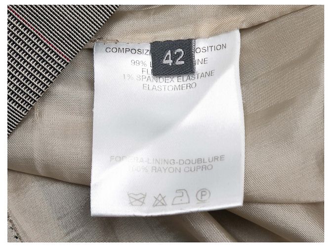 Falda lápiz de lana a cuadros gris Alexander McQueen Talla IT 42 - vista 4