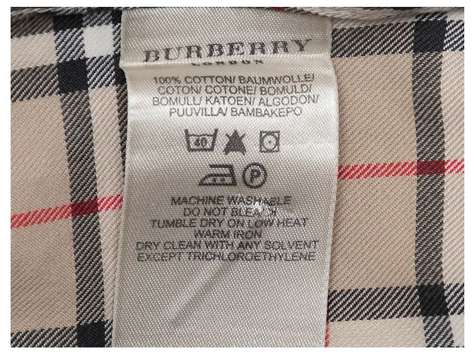 Beige & Multicolor Burberry Nova Check Button-Up Shirt Größe US XL - Ansicht 6
