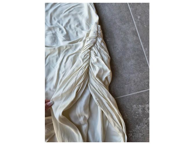 Jacquemus Saudade Kleid aus cremeweißer Seide - Ansicht 4