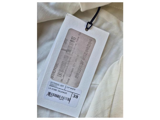 Jacquemus Saudade Kleid aus cremeweißer Seide - Ansicht 6