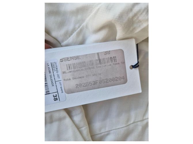 Jacquemus Saudade Kleid aus cremeweißer Seide - Ansicht 7