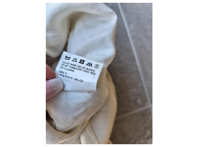 Jacquemus Saudade Kleid aus cremeweißer Seide - Ansicht 9