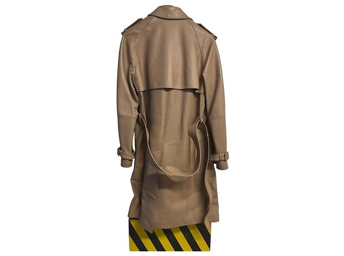 Beiger Leder-Trenchcoat Dolce & Gabbana - Ansicht 2