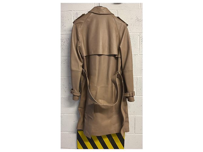 Beiger Leder-Trenchcoat Dolce & Gabbana - Ansicht 4