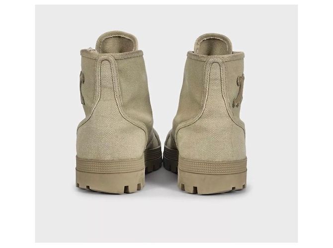 Céline Celine Logo Schnürstiefel Grün - Authentisch EU 38 Gebraucht - Ansicht 4