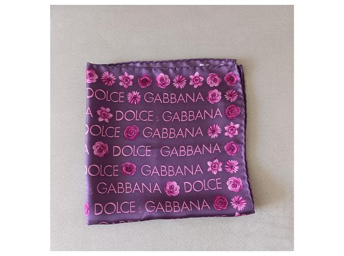 Dolce & Gabbana Foulard Silk Scarf Rosa Porpora - vista 3