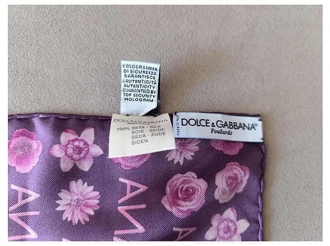 Dolce & Gabbana Foulard Silk Scarf Rosa Porpora - vista 5