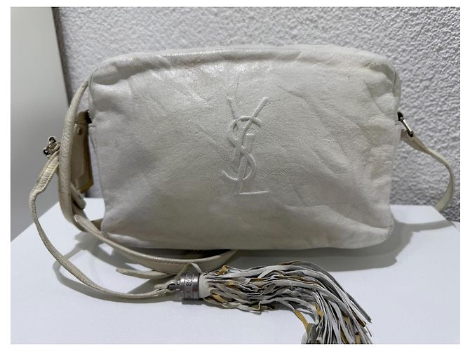 Saint Laurent Lou Camera Bag White Beige Creme Crossbody Leather Weiß - Ansicht 11