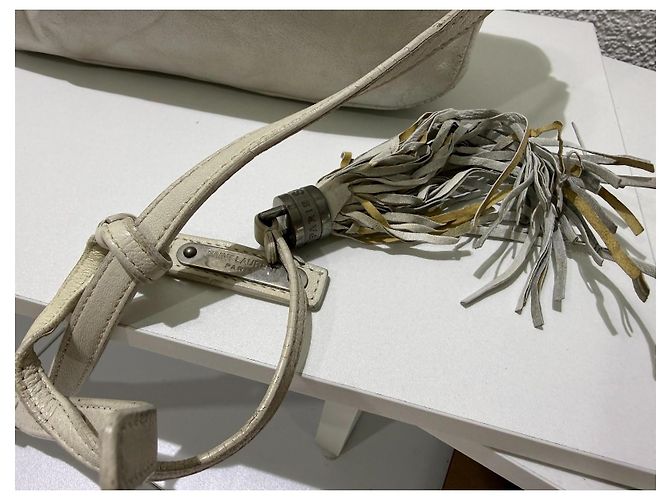 Saint Laurent Lou Camera Bag White Beige Creme Crossbody Leather Weiß - Ansicht 8