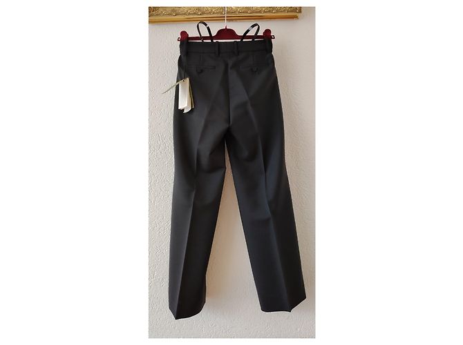 GUCCI CALÇAS EM LÃ E MOHAIR Preto - vista 4