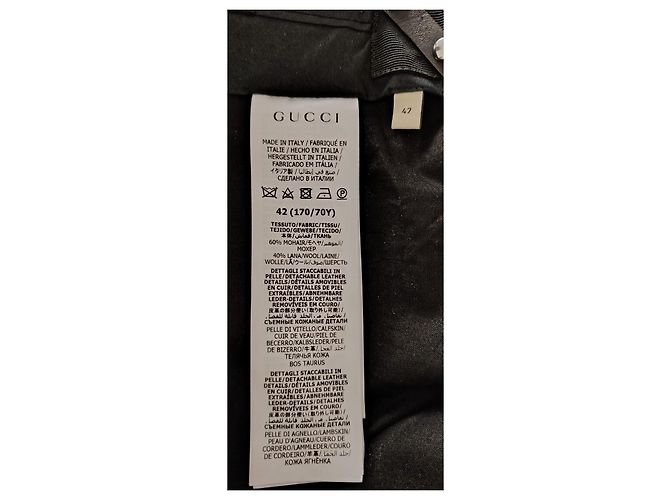 GUCCI CALÇAS EM LÃ E MOHAIR Preto - vista 5