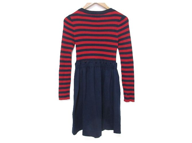 Autre Marque BLUE LABEL CRESTBRIDGE Strick-Docking-Kleid Rot Blau Marineblau - Ansicht 2