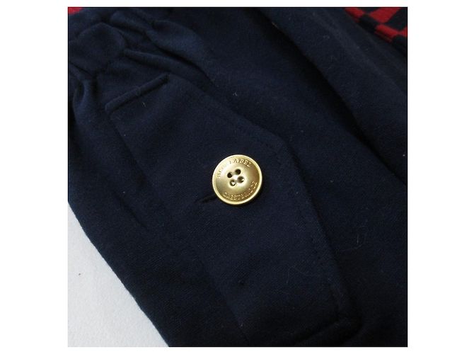Autre Marque BLUE LABEL CRESTBRIDGE Strick-Docking-Kleid Rot Blau Marineblau - Ansicht 5