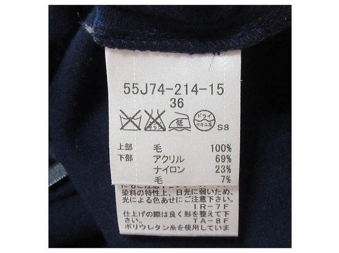Autre Marque BLUE LABEL CRESTBRIDGE Strick-Docking-Kleid Rot Blau Marineblau - Ansicht 8