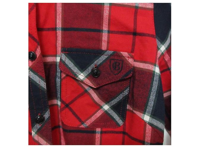 Autre Marque Camicia a maniche lunghe Blue Label Crestbridge Check Rosso - vista 4