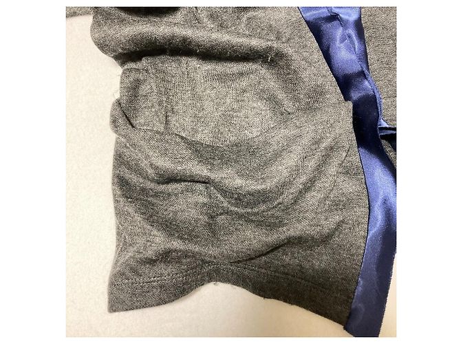 Lanvin Collection Strickcardigan mit Satin-Rüschen Braun - Ansicht 3