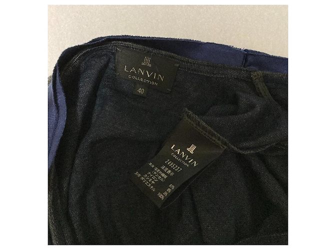 Lanvin Collection Strickcardigan mit Satin-Rüschen Braun - Ansicht 4