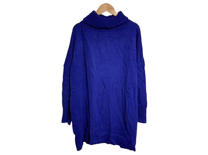 Autre Marque DF STUDIO Strick-Poncho Pullover Blau - Ansicht 2