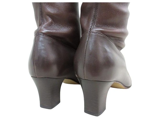 Salvatore Ferragamo Lederstiefel Braun - Ansicht 10