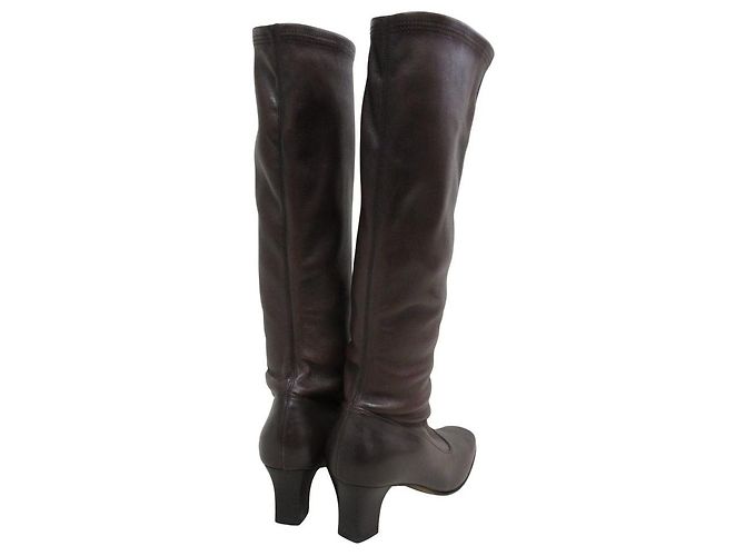 Salvatore Ferragamo Lederstiefel Braun - Ansicht 2
