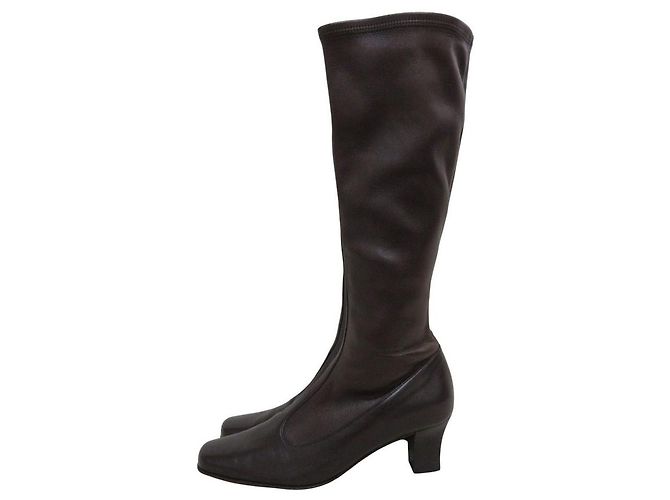Salvatore Ferragamo Lederstiefel Braun - Ansicht 5