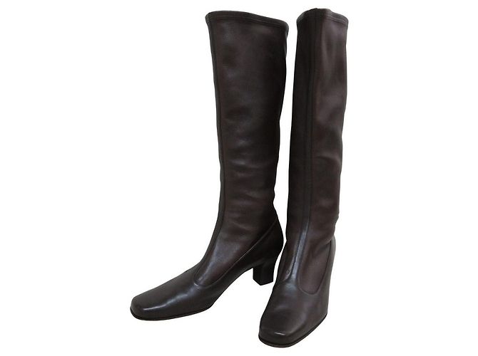 Salvatore Ferragamo Lederstiefel Braun - Ansicht 6