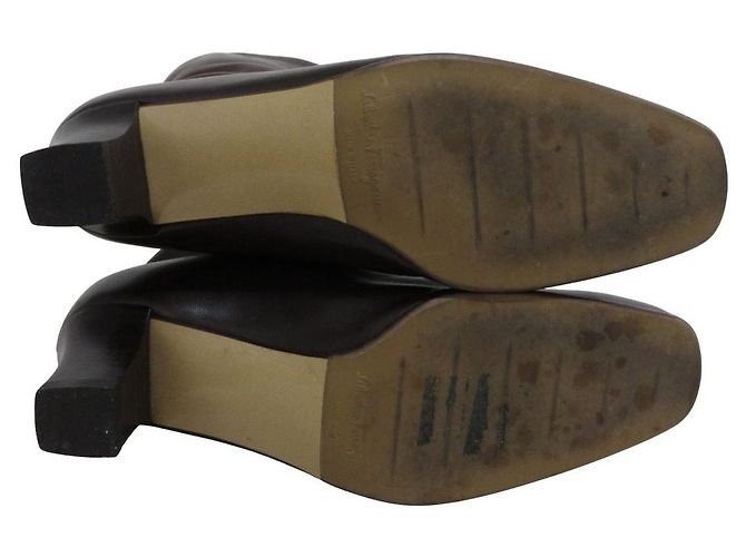 Salvatore Ferragamo Lederstiefel Braun - Ansicht 7