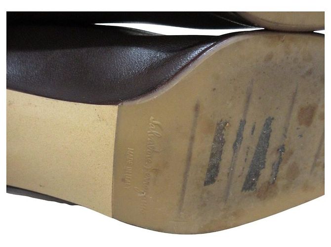 Salvatore Ferragamo Lederstiefel Braun - Ansicht 8