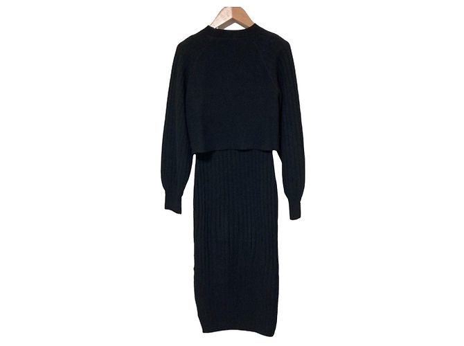 Autre Marque All Saints Strickkleid-Set Schwarz - Ansicht 2