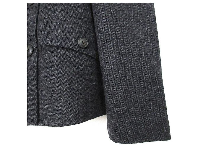 Chaqueta theory luxe BRITISH HERRINGBONE BLAIRE Castaño Gris antracita - vista 6