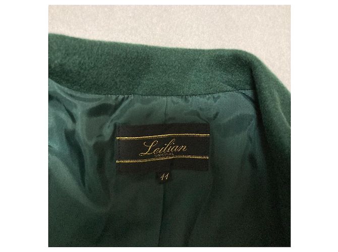Autre Marque Chaqueta cruzada Leilian 100% Cashmere Verde - vista 3
