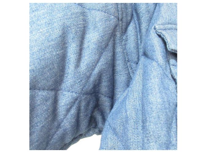 Autre Marque REDYAZEL Denim Quilted Coat Blue - view 4