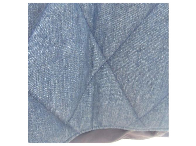 Autre Marque REDYAZEL Denim Quilted Coat Blue - view 6