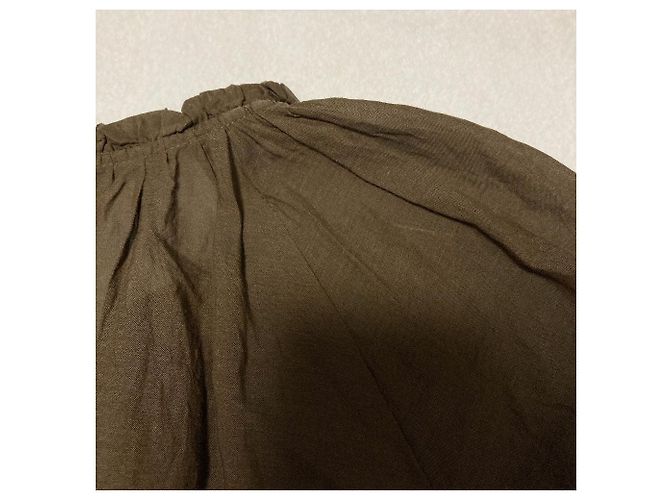 Autre Marque SLOBE IENA Boil Bluse mit gerafften Rüschen Braun - Ansicht 6