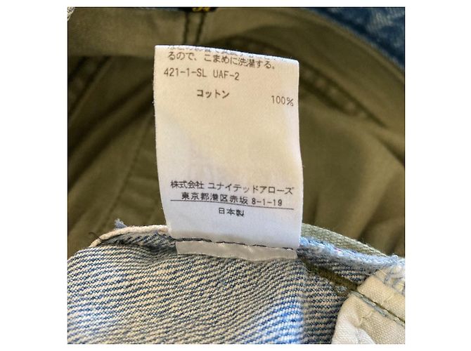 Autre Marque Pantalones de satén denim Drawer Azul Caqui - vista 6