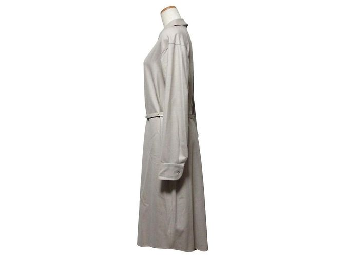 Autre Marque support surface Long Sleeve Shirt Dress Beige - view 3