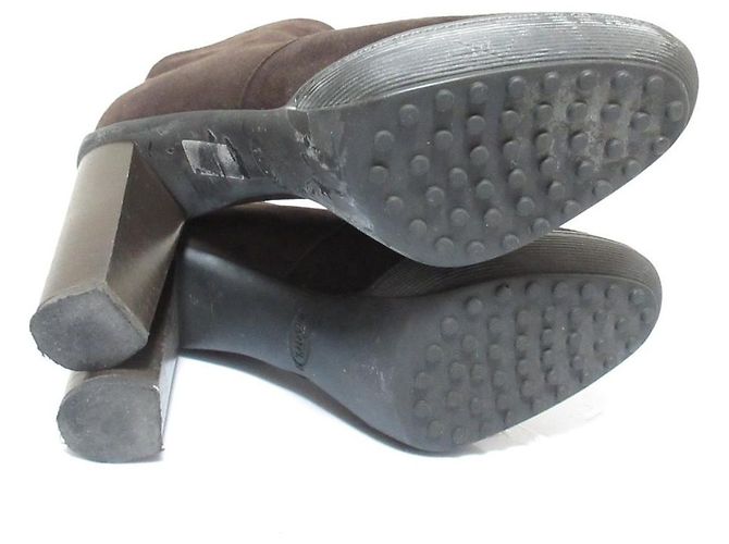 Botines cortos Tod's Gommini de ante Castaño - vista 6
