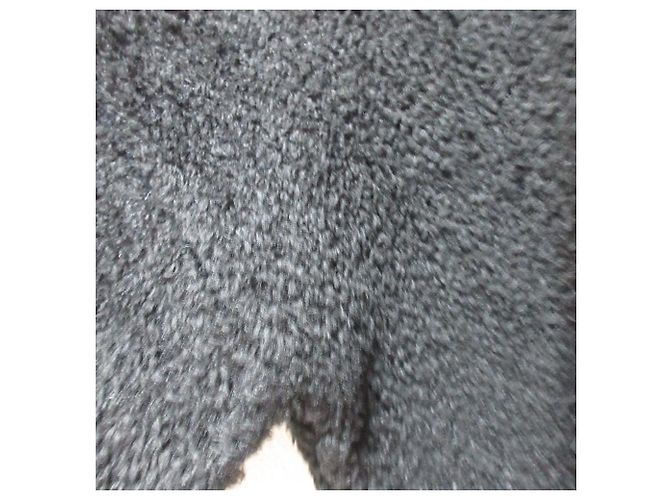 Autre Marque CLANE Boa Strick-Hoodie Schwarz - Ansicht 4