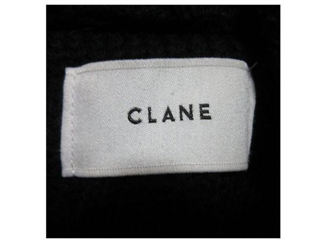 Autre Marque CLANE Boa Strick-Hoodie Schwarz - Ansicht 7