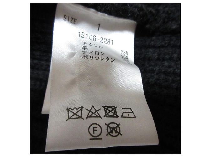 Autre Marque CLANE Boa Strick-Hoodie Schwarz - Ansicht 8