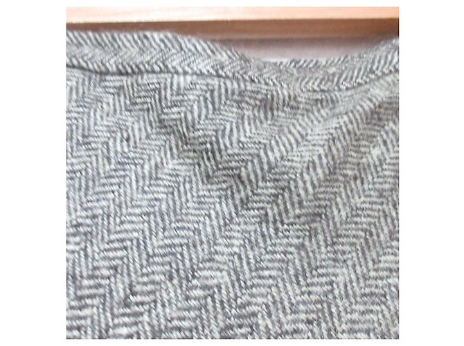 Autre Marque BASILE28 Conjunto 2-en-1 de Tweed con Cuello de Visón Castaño - vista 10