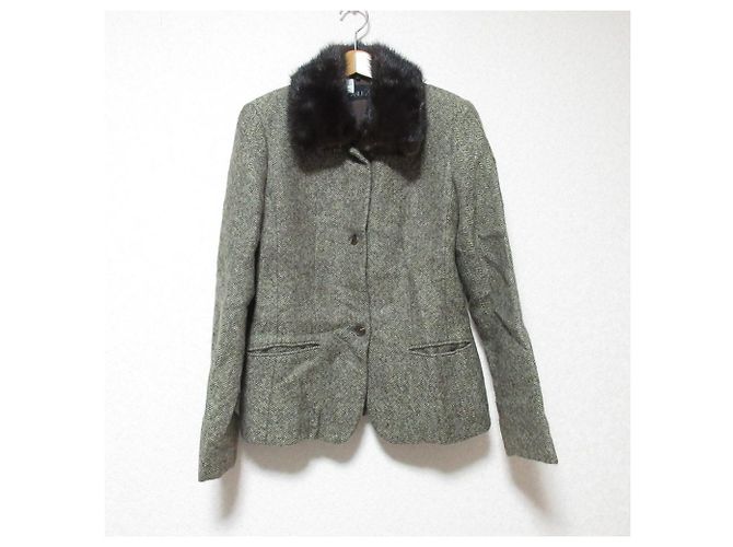 Autre Marque BASILE28 Conjunto 2-en-1 de Tweed con Cuello de Visón Castaño - vista 2