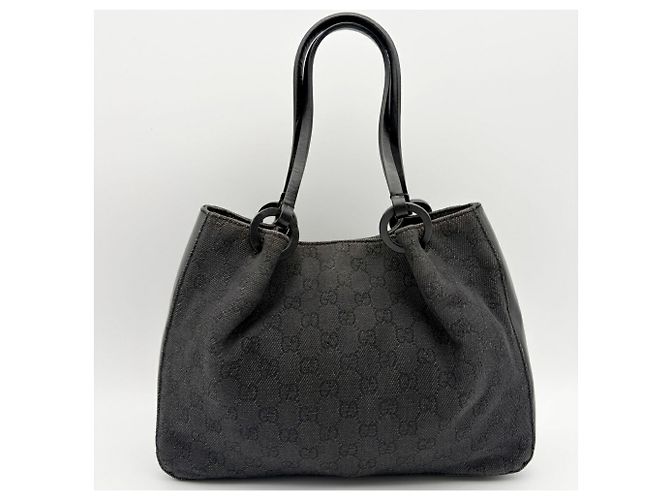 Borsa Tote Gucci GG Canvas Nero - vista 2