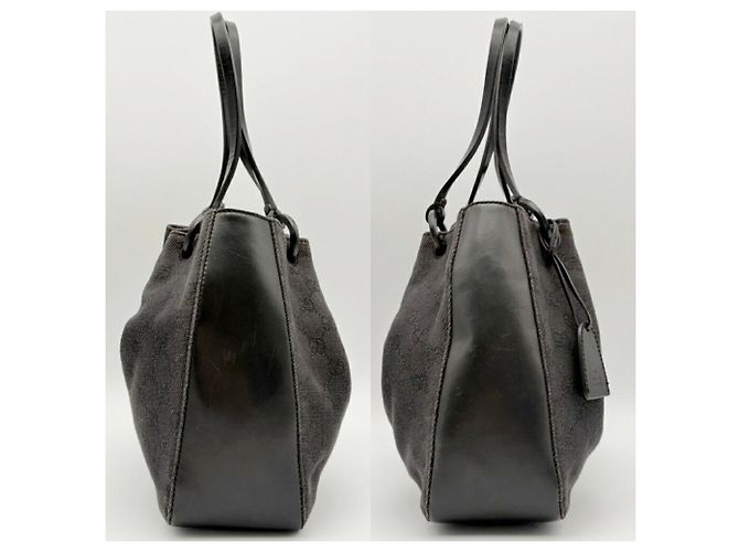 Borsa Tote Gucci GG Canvas Nero - vista 4