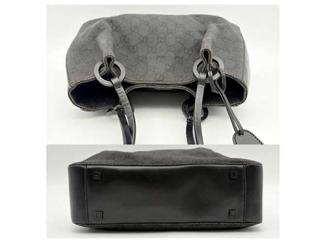 Borsa Tote Gucci GG Canvas Nero - vista 5