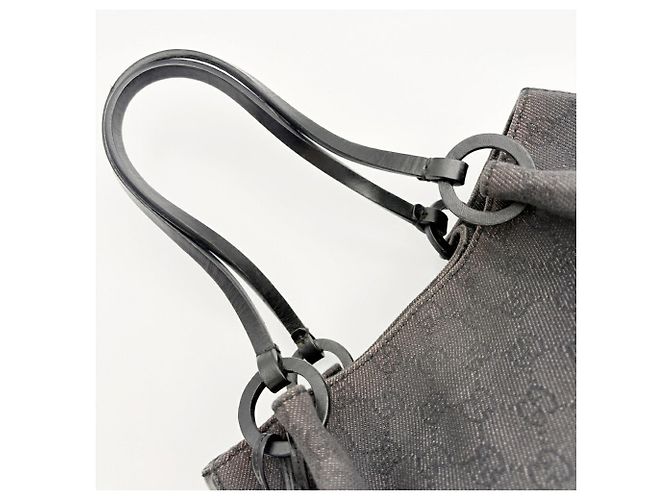 Borsa Tote Gucci GG Canvas Nero - vista 6