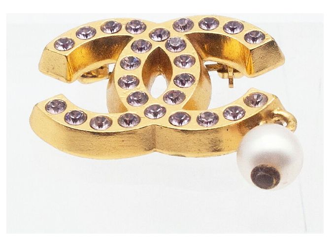 Chanel Coco Mark Brosche Golden Lila - Ansicht 3